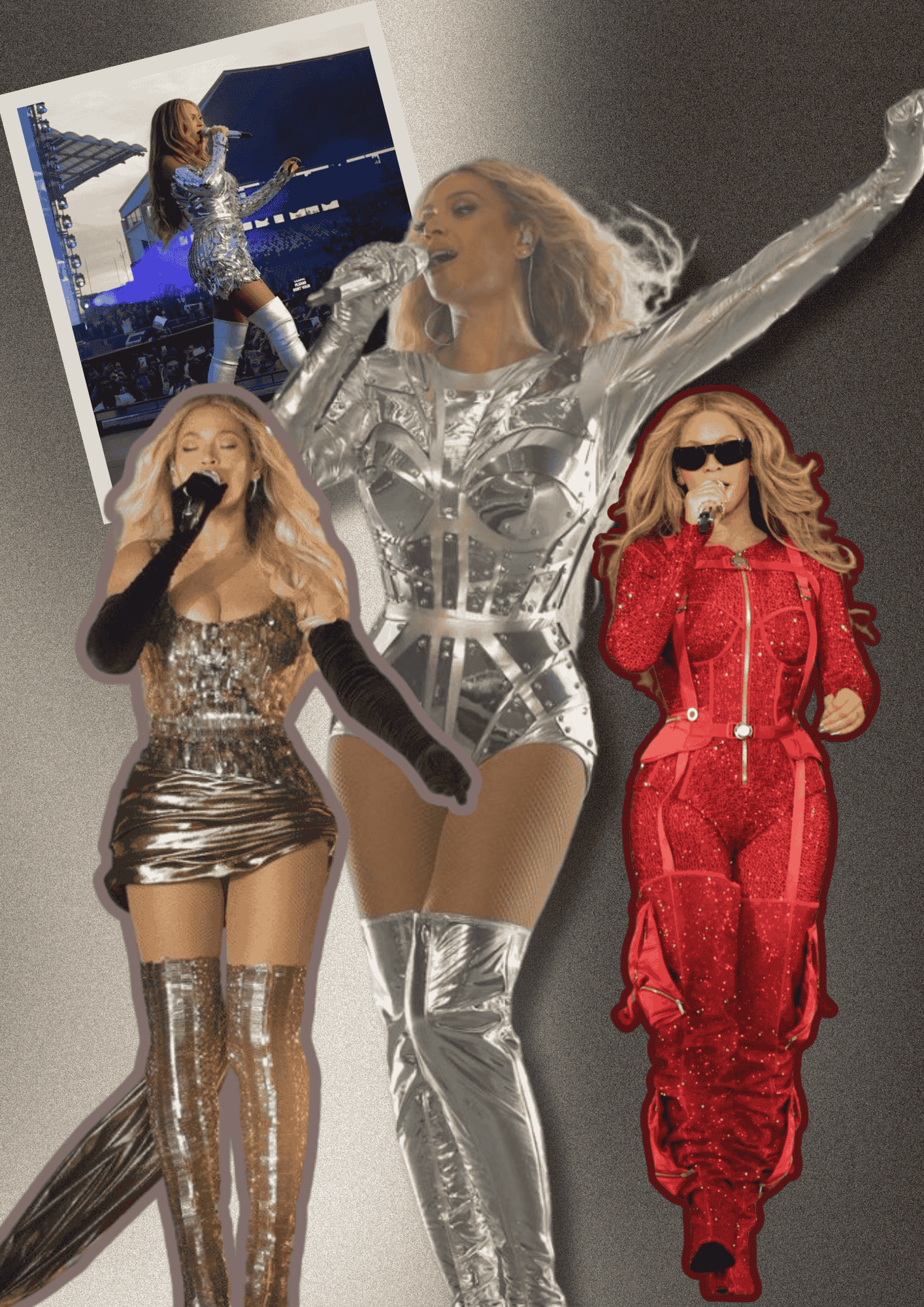 Beyoncé’s Metallic Stage Outfits