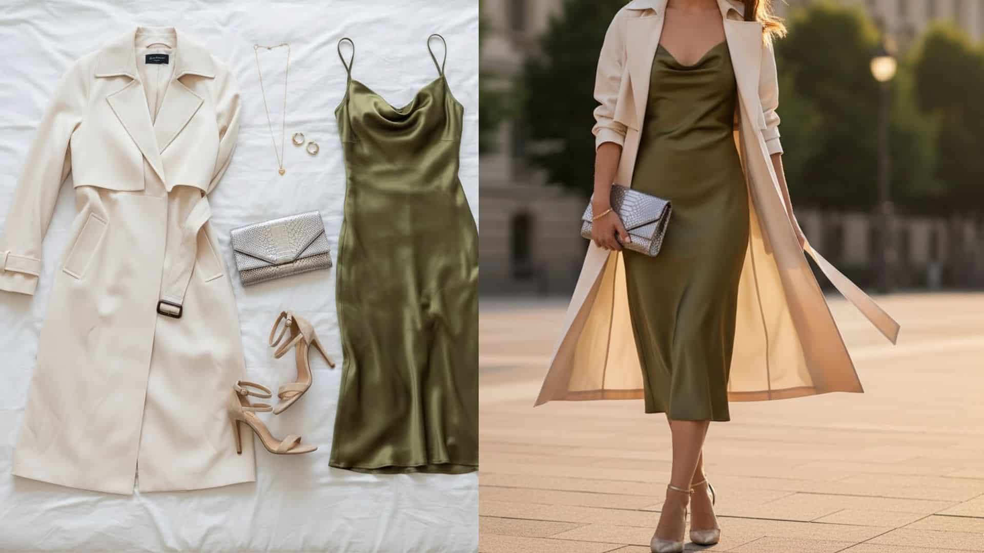 chic olive green outfit inspirations