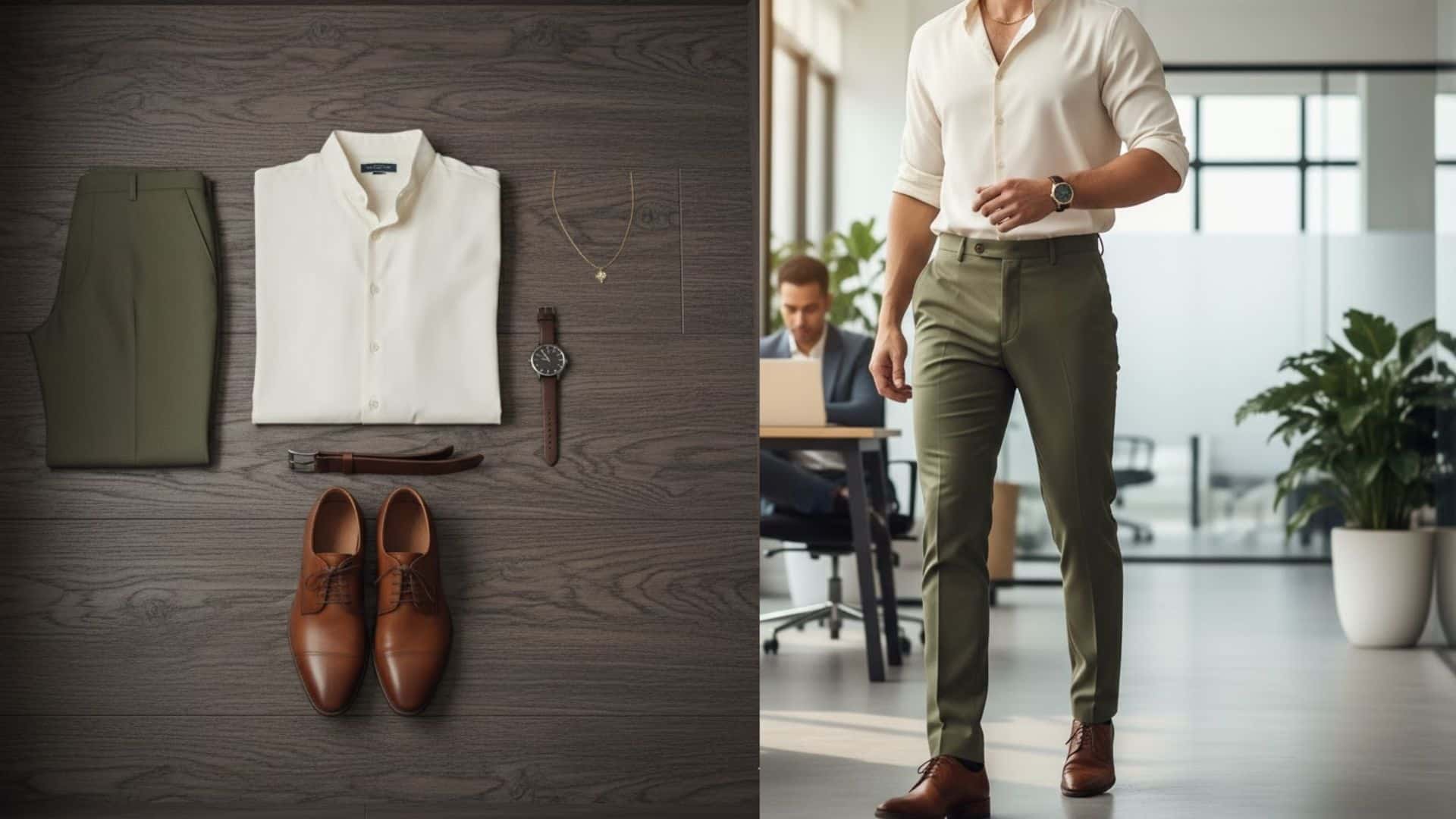 corporate outfit olive green inspiration