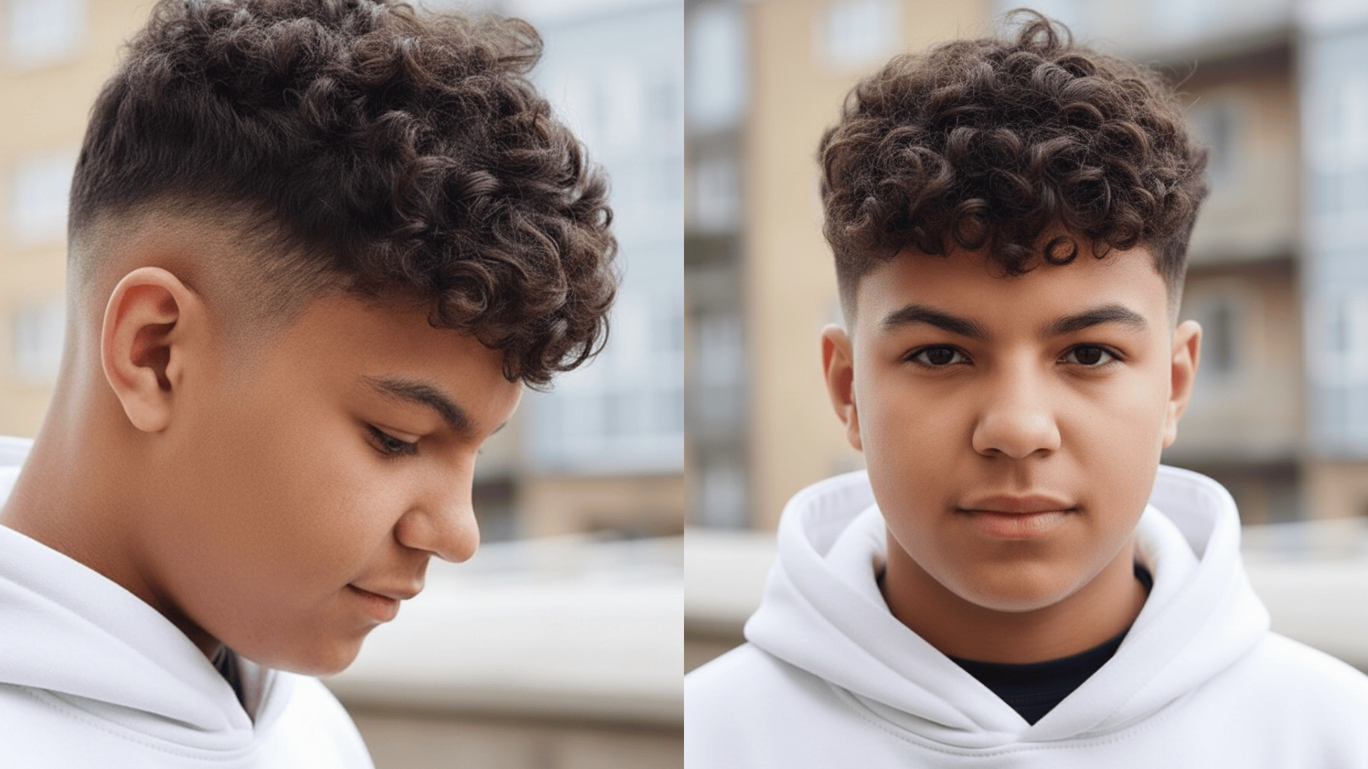 curly fade haircut for boys