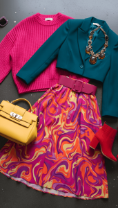 maximalist outfits color scheme
