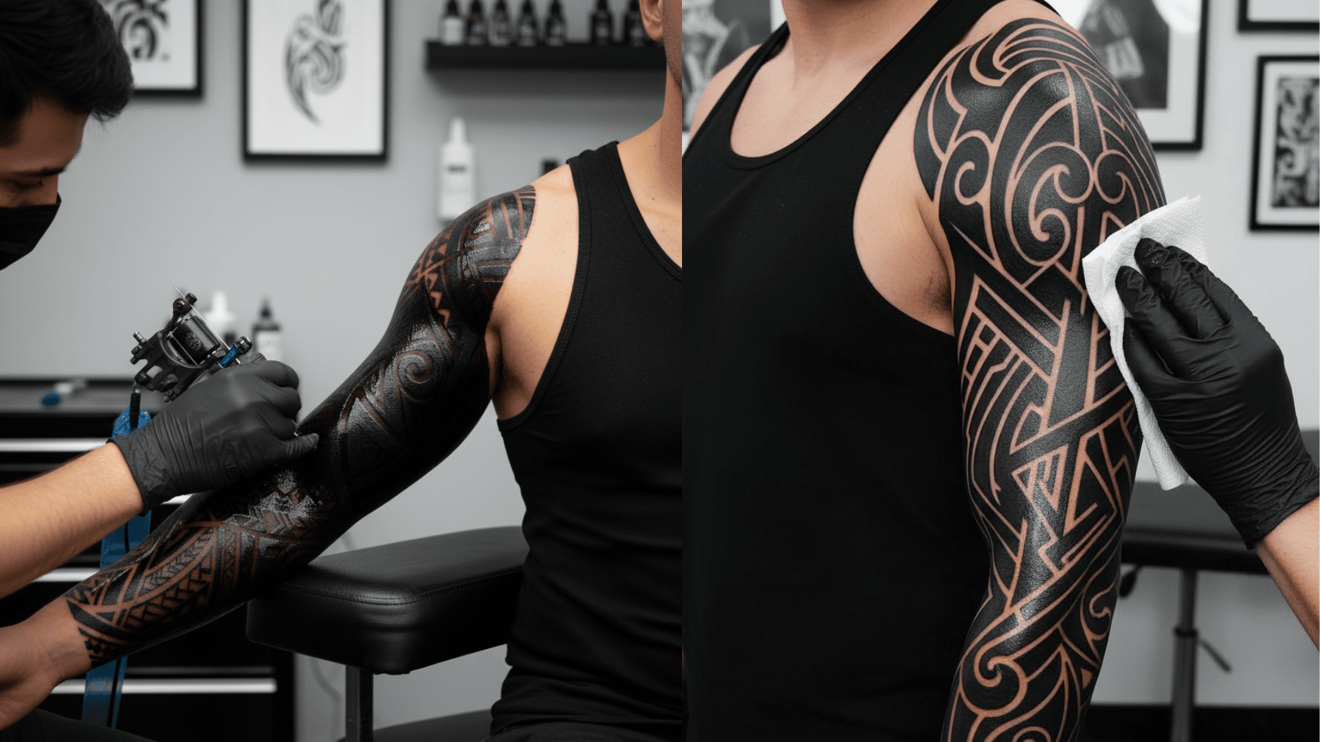 minimal blackwork tattoo