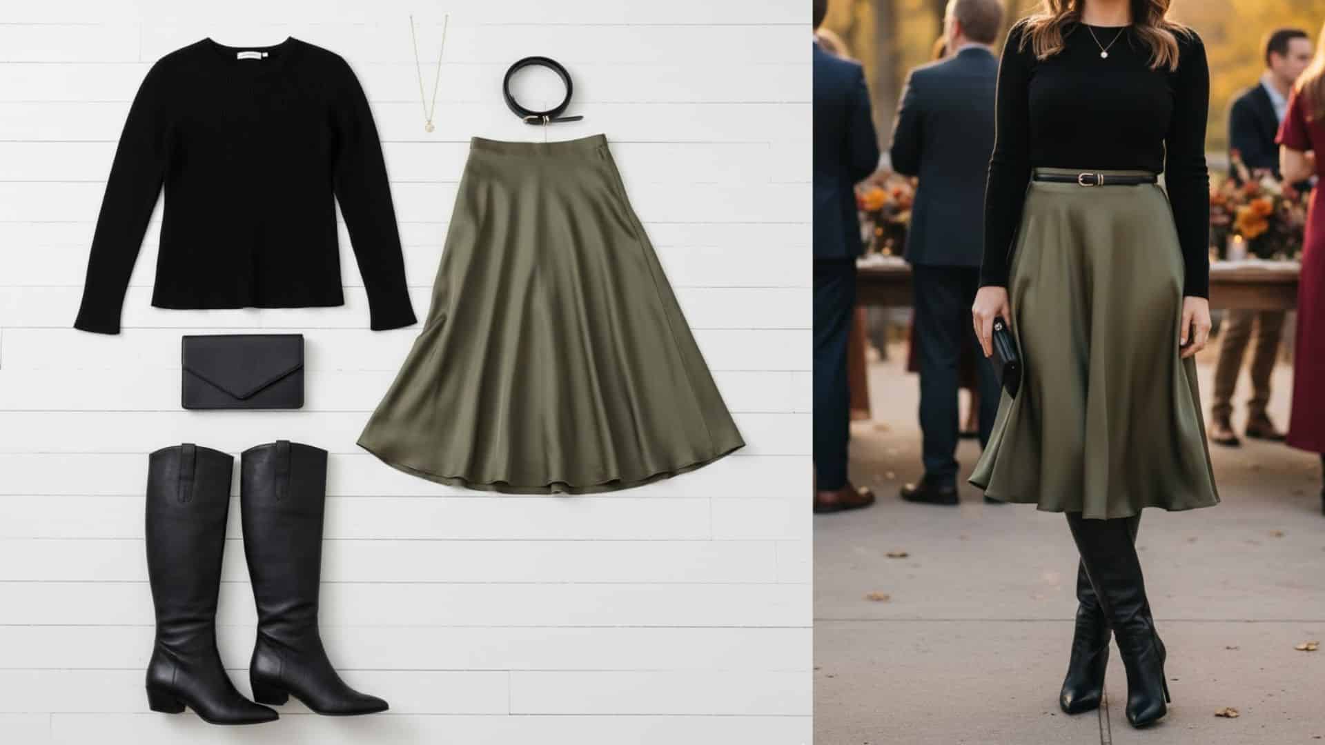 olive green oufit special events
