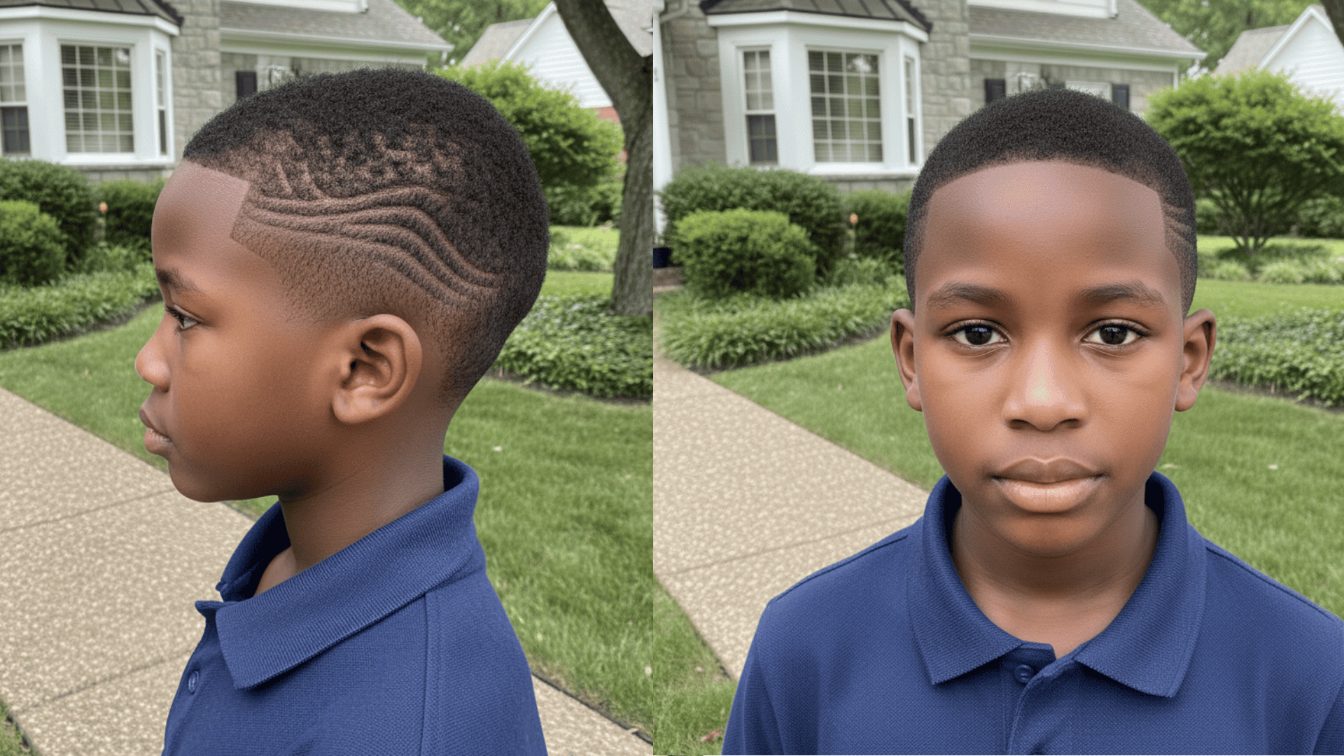 part with design fade for boys