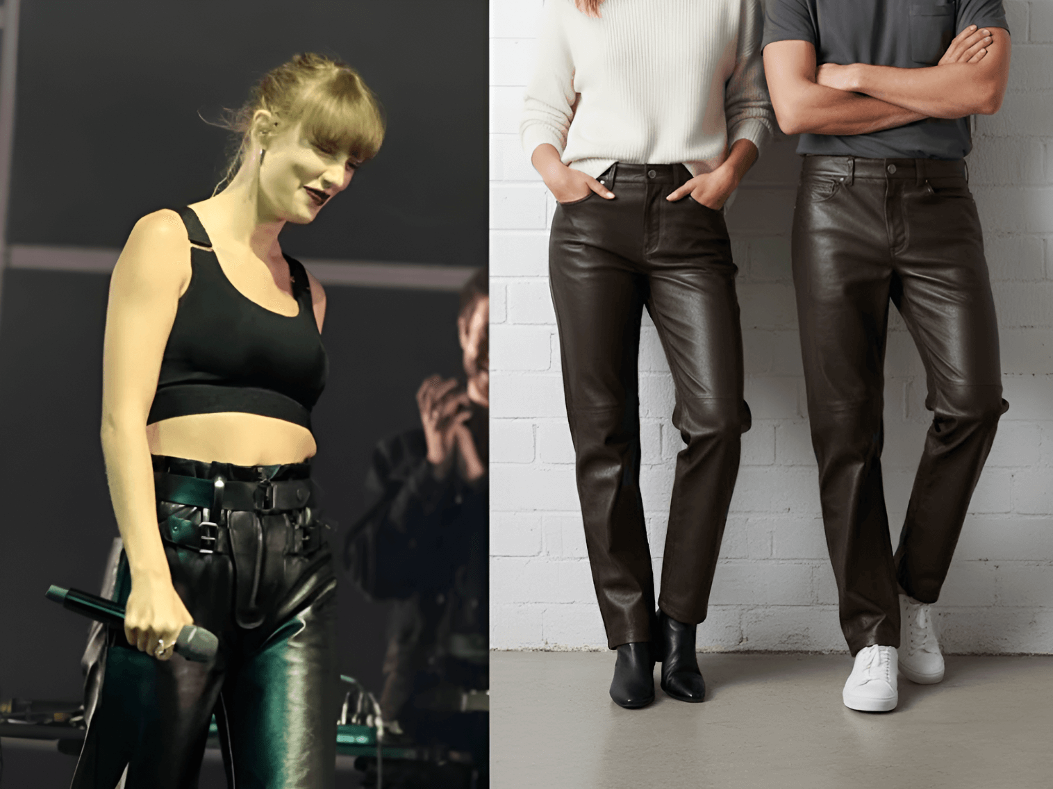 taylor swift's 2022 concert style leather pants