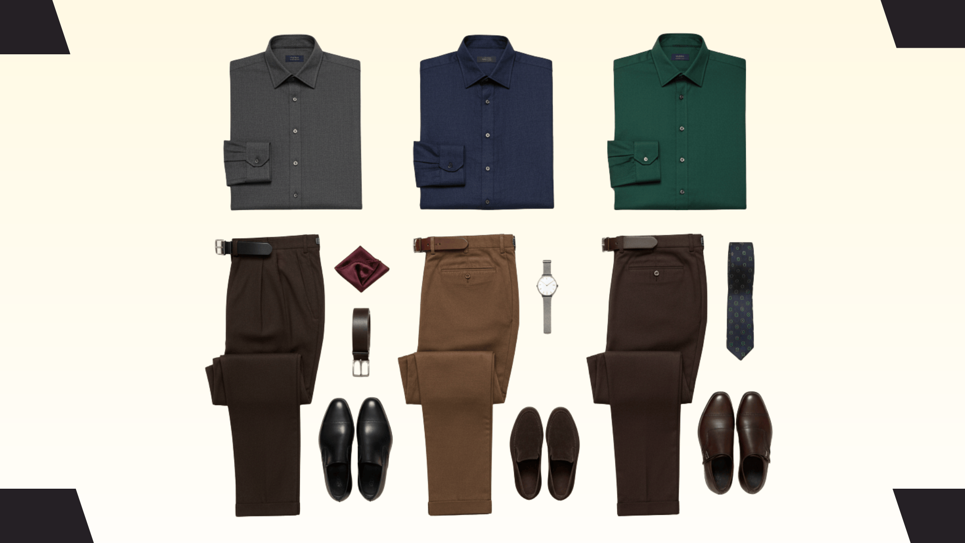 what color top goes with brown pants