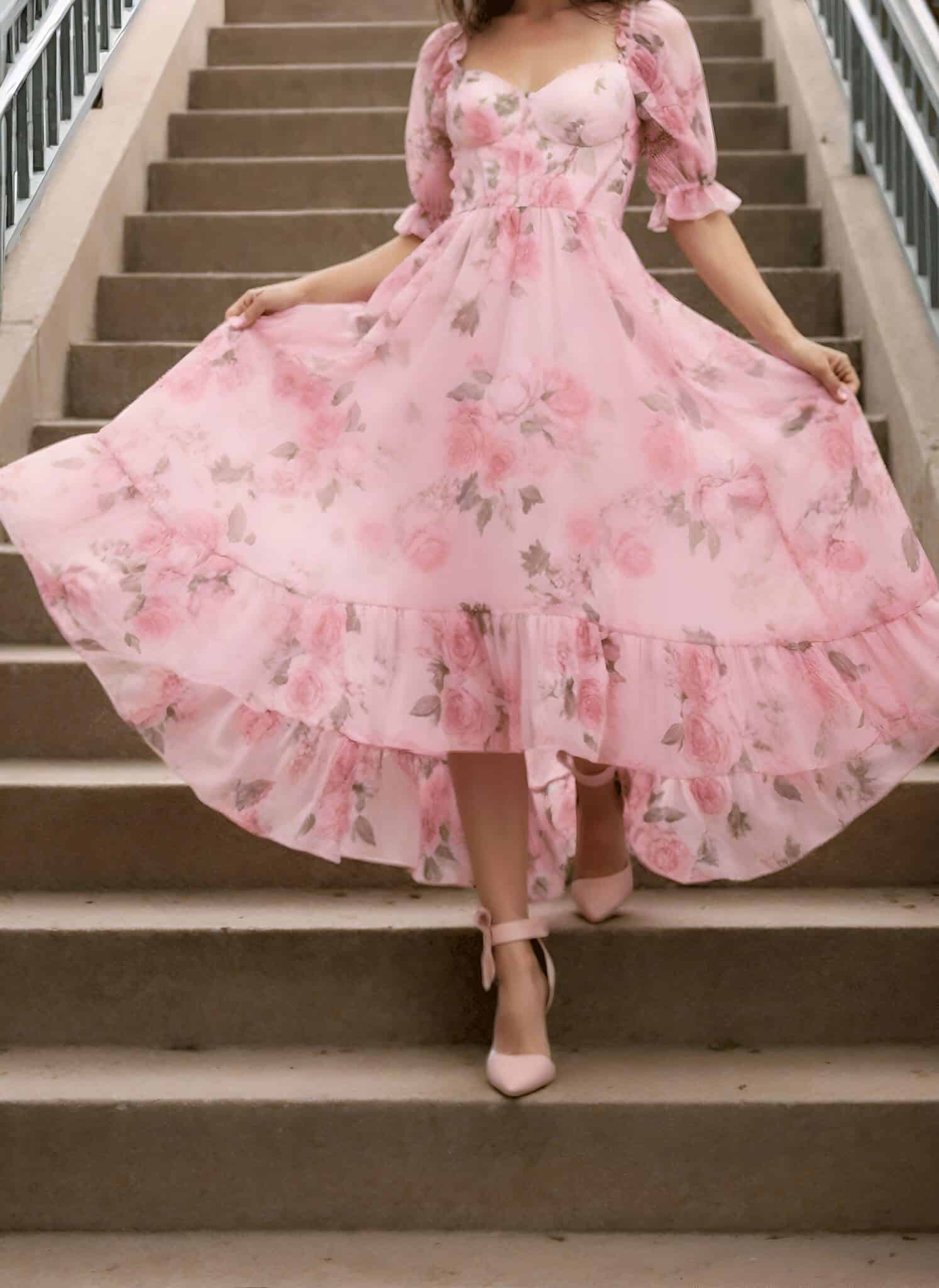 coquette outfit inspo floral corset