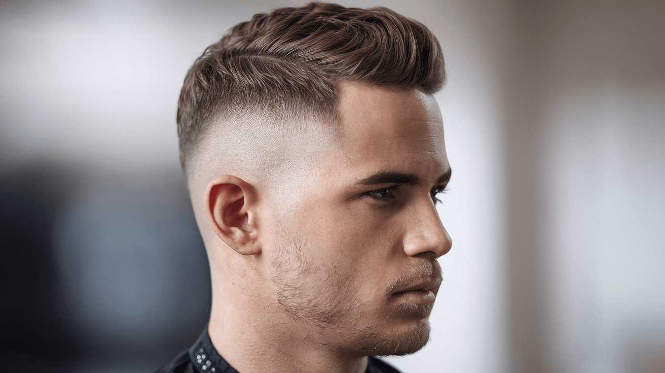 disconnected military fade haircut+