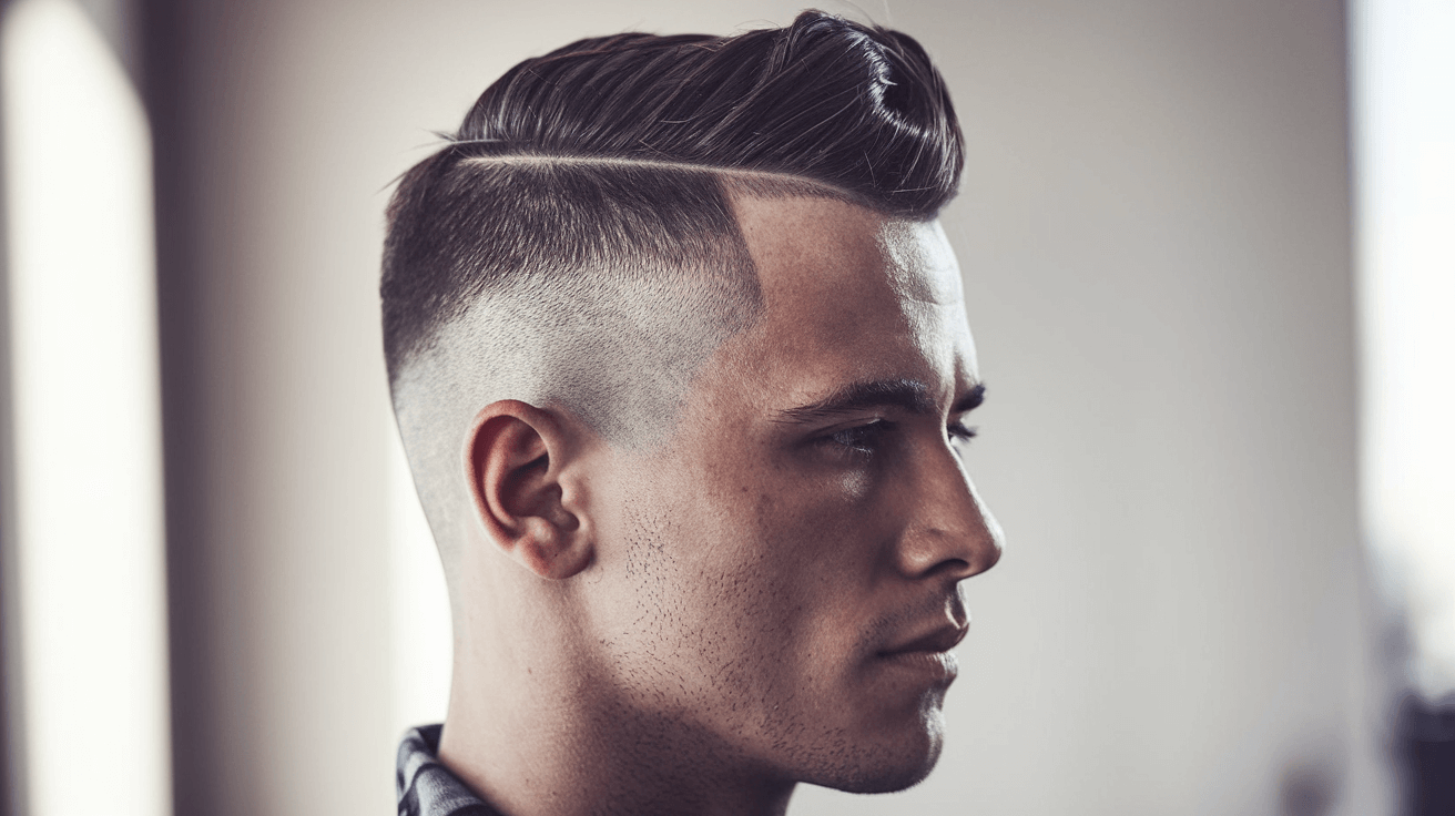 faux hawk military cut