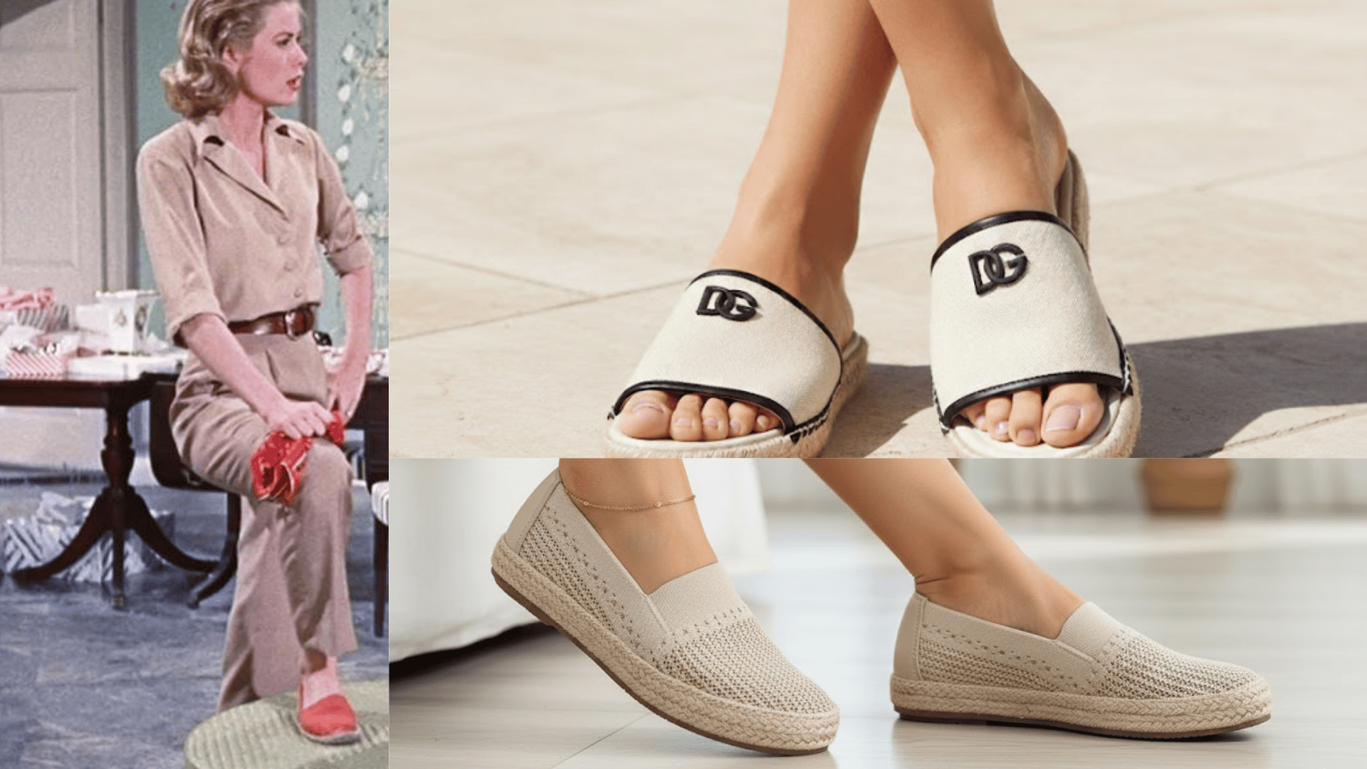 grace kelly to catch a thief espadrilles