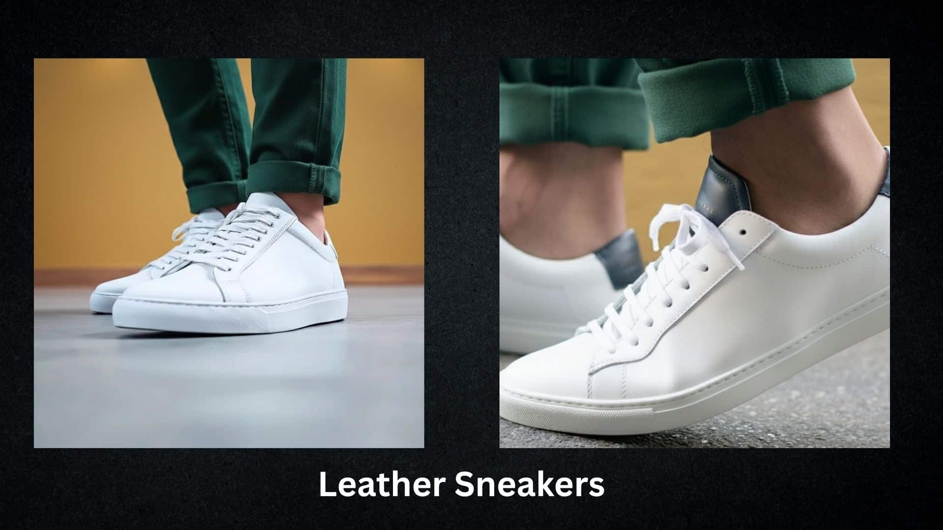 leather sneakers for suits