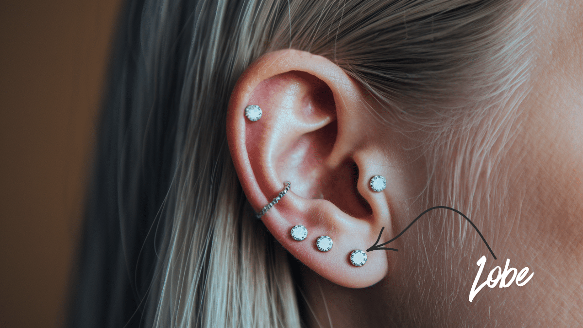 lobe piercing