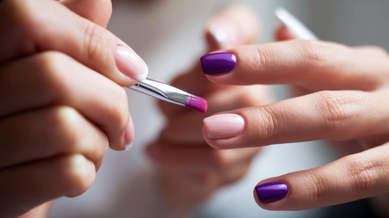 nail applying gel color