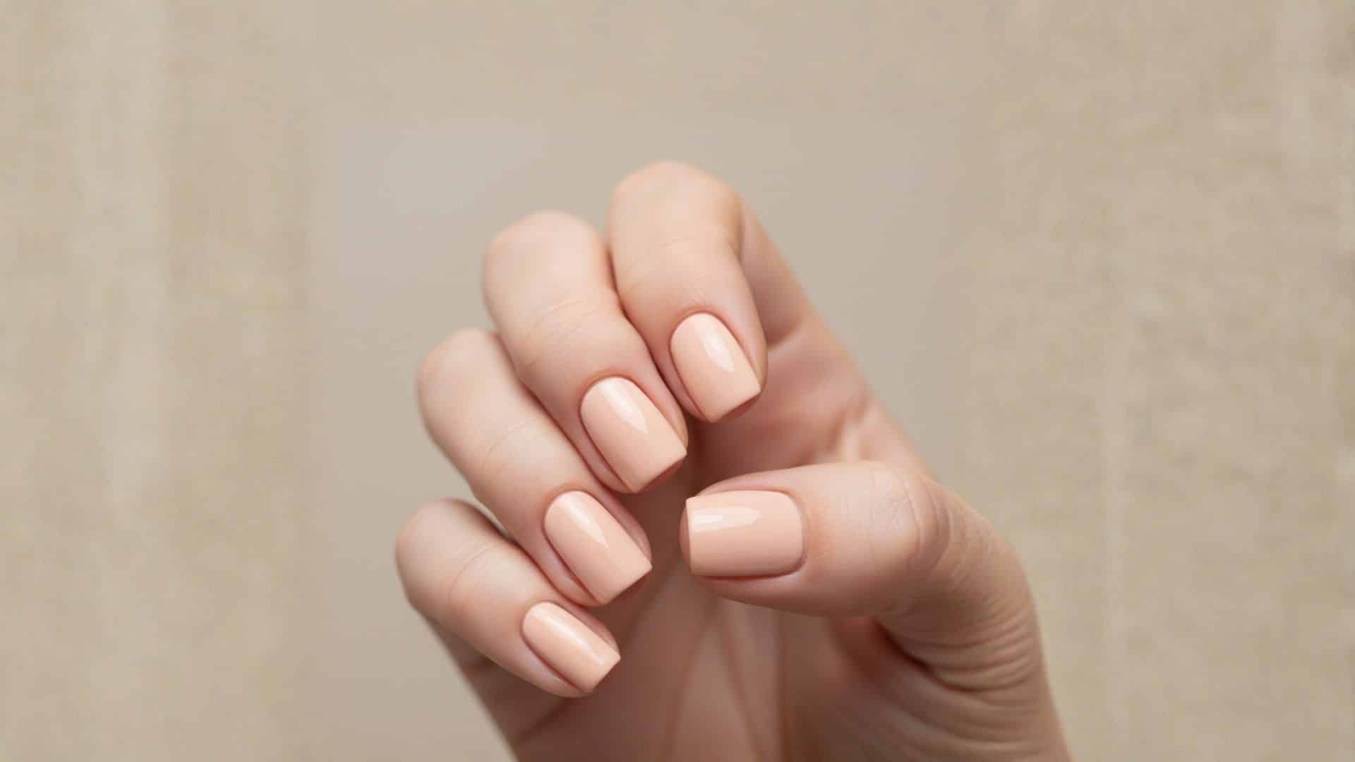 peach fall ombre nail shade