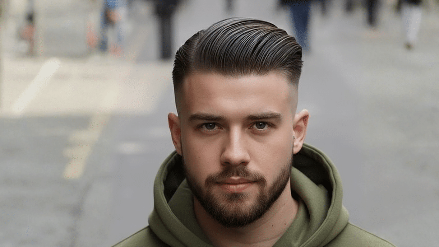 short comb over for oval face