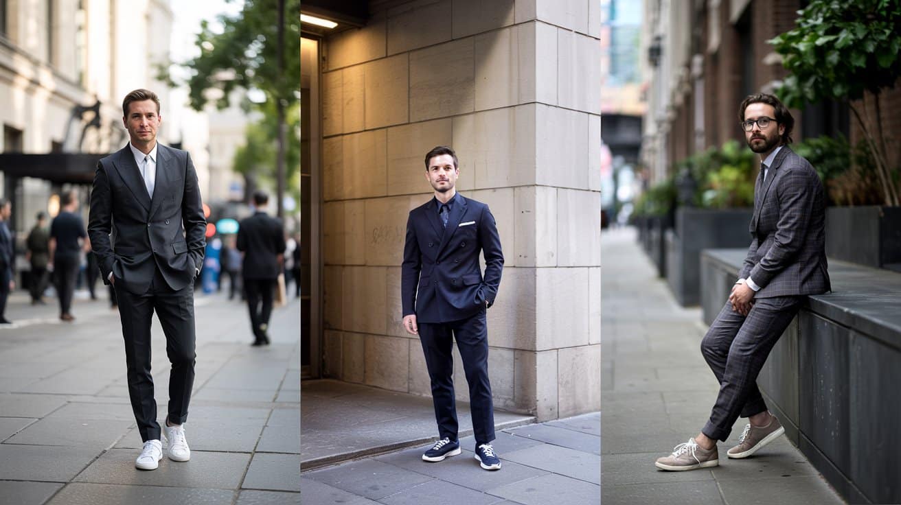 suits with sneakers occasion suits