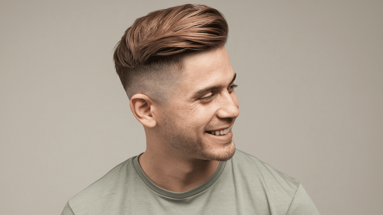 tapered top with fade haircut